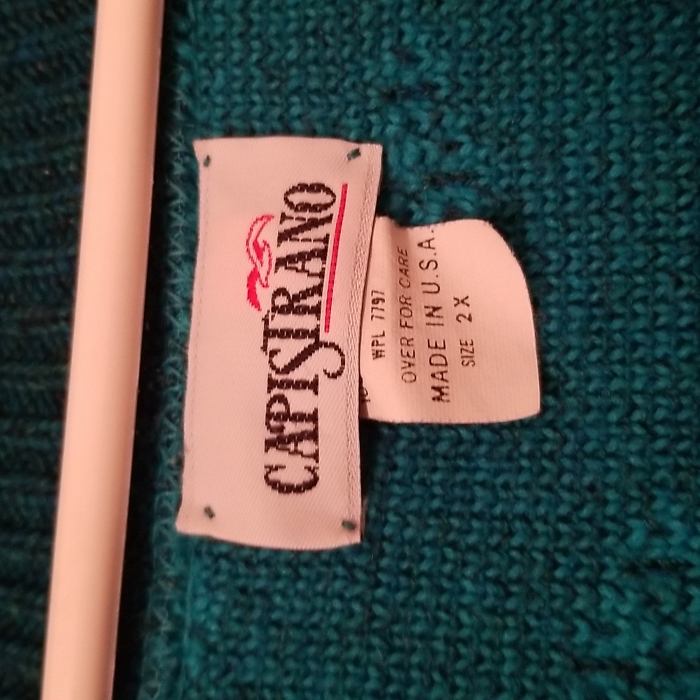 Capistrano Blue Knit Sweater Size 2X - Picture 5 of 5